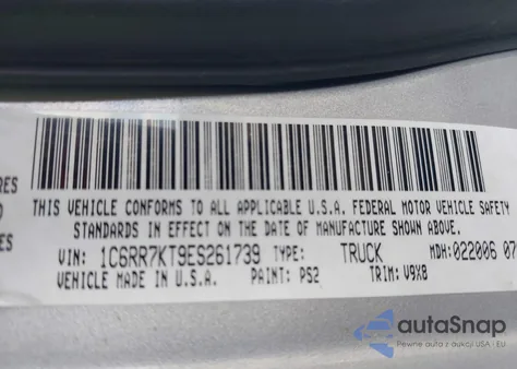 2014 Ram 1500 Express from USA, damaged, VIN 1C6RR7KT9ES261739
